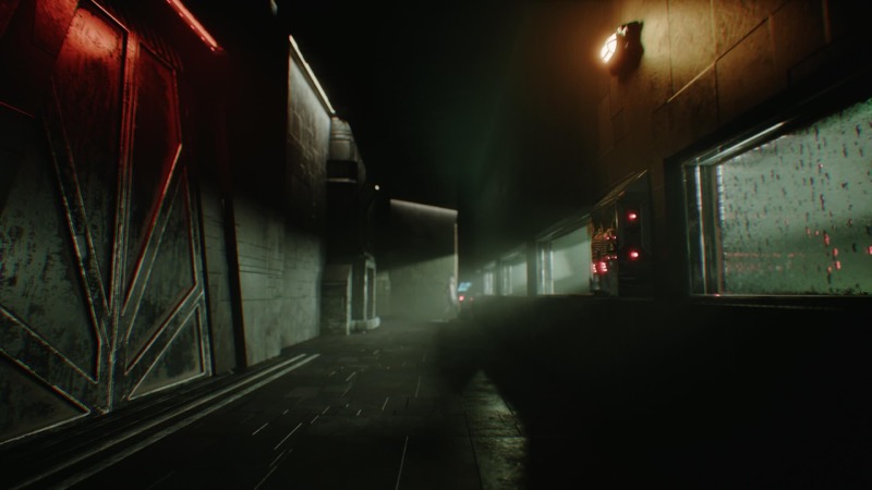 Cargo spine stretching into the station's dark core
